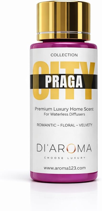 Di'Aroma Aroma Oil Blend Praga 60ml 2 Fl Oz – Premium Diffuser Oil for Home, Waterless & Essential Oil Diffusers, Long Lasting Home Fragrance, City Collection, Made in USA (2 Fl Oz, Praga)