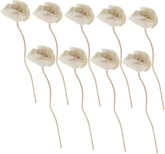 Ipetboom 9pcs Fireless Aroma Rattan Fragrance Sticks for Essential Oil Diffuser Dried Flower Cane Aromatherapy Reeds for Home Car Bedroom Decor and Wedding Scented Diffuser Accessories