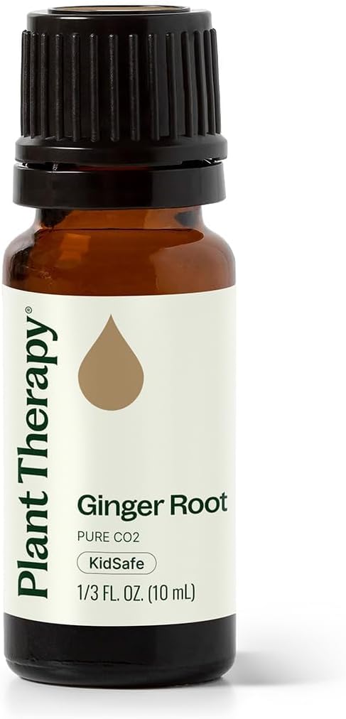 Plant Therapy Ginger Root CO2 Essential Oil, 10 mL (1/3 oz), 100% Pure and Undiluted, Natural Aromatherapy, Ginger Oil for Diffuser, Skin & Massage and Hair