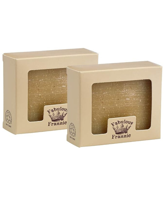 Fabulous Frannie Lemongrass Essential Oil Herbal Soap Gift Set each made with Pure Essential Oil 4 Ounce (Pack of 2)