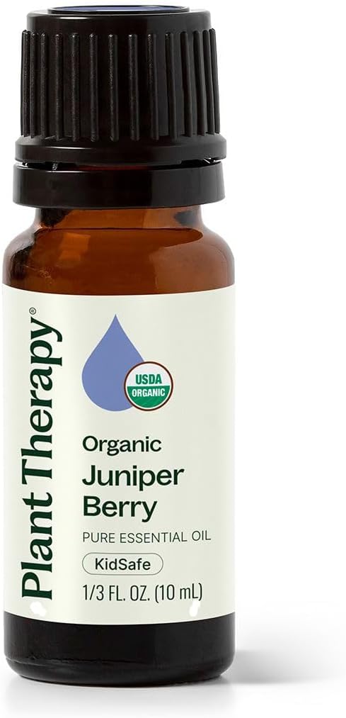 Plant Therapy Organic Juniper Berry Essential Oil 100% Pure, Undiluted, Natural Aromatherapy, Therapeutic Grade 10 mL (1/3 oz)