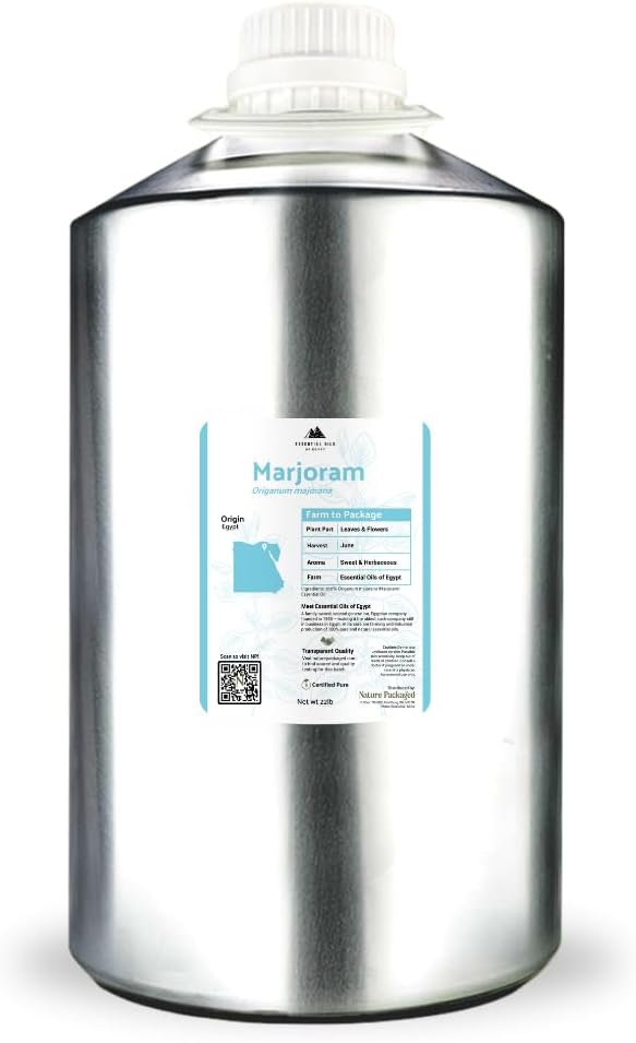 Marjoram Essential Oil - Aceite de Mejorana Direct from Egypt for Massage & Aromatherapy | Premium Therapeutic Grade (22lbs)