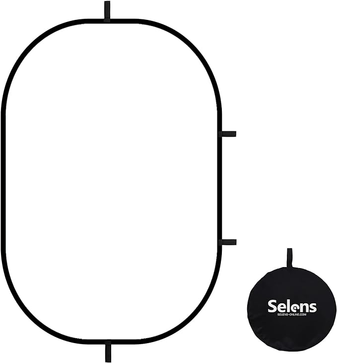 Selens Soft White Diffuser Foldable Light Diffuser Light Diffusion Panel with Carry Bag, Diffuser Fabric Light Modifier for TV Production Video Studio Photography Interview Portrait Shots -31x47in…