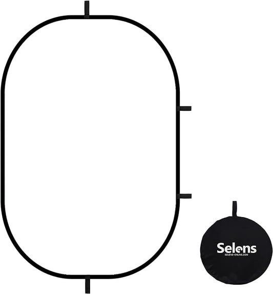 Selens Soft White Diffuser Foldable Light Diffuser Light Diffusion Panel with Carry Bag, Diffuser Fabric Light Modifier for TV Production Video Studio Photography Interview Portrait Shots -31x47in…