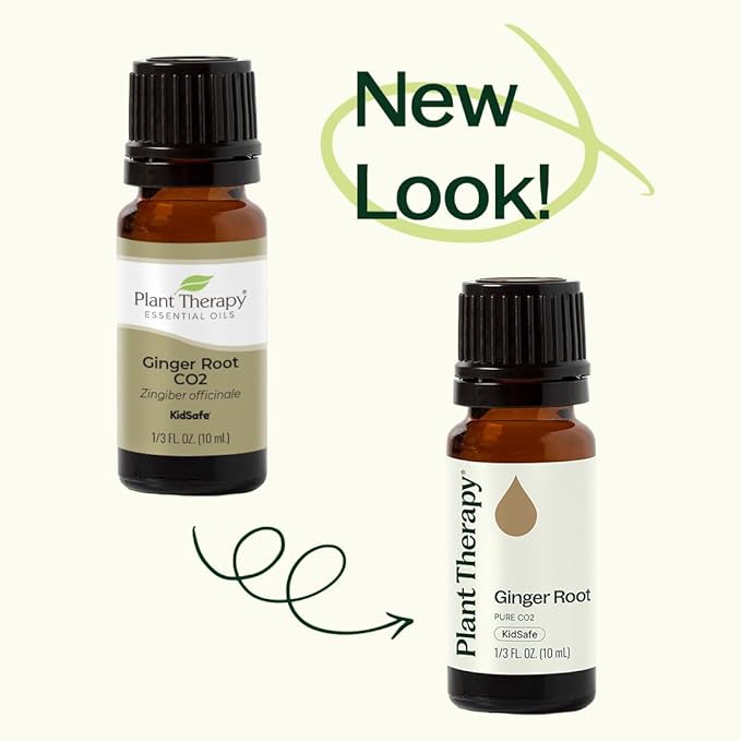 Plant Therapy Organic Ginger Root CO2 Essential Oil 10 mL (1/3 oz) 100% Pure, Undiluted, Natural Aromatherapy