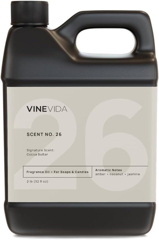 VINEVIDA [32oz] Cocoa Butter Fragrance Oil for Candle and Soap Making - Made in USA Natural Scents