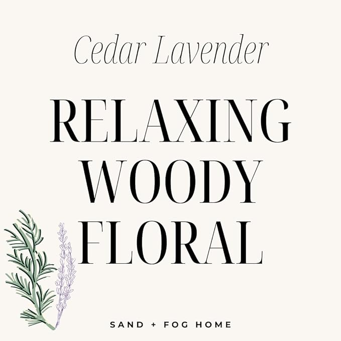 Sand + Fog Cedar Lavendar Reed Diffuser | Made with Essential Oils | Fill Your Home with The Your Favorite Luxurious Fragrance (Pack of 2)