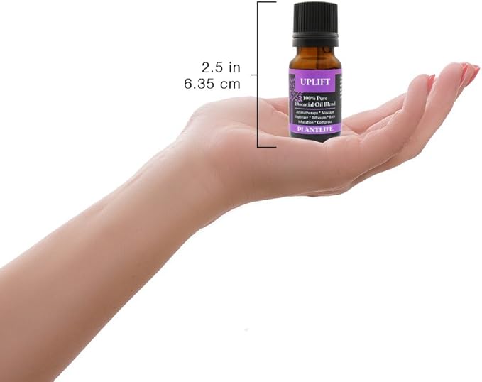 Plantlife Uplift Aromatherapy Essential Oil Blend - Straight from The Plant 100% Pure Therapeutic Grade - No Additives or Fillers - Made in California 10 ml