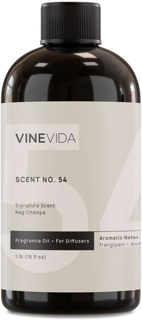 VINEVIDA [16 Fl Oz] Nag Champa Fragrance Oil for Cold Air Diffusers, Essential Oils for Diffuser Oil Refill & Air Freshener Room Spray