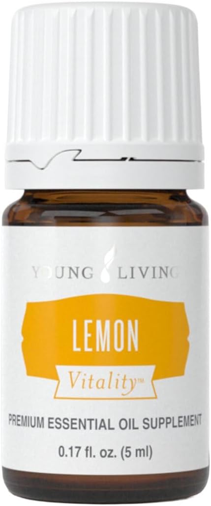 Young Living Lemon Vitality Essential Oil - 100% Pure, Food-Grade Citrus Flavor Enhancer - Antioxidant and Immune Support - Culinary and Beverage Flavoring - 5ml