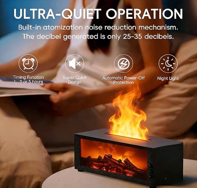 Essential Oils Diffuser with Remote Control- Aromatherapy Aroma Humidifier, Upgrade 7 Colors Noiseless -Quiet Ultrasonic Aromatherapy Device with 7-Color LED Night Light Home