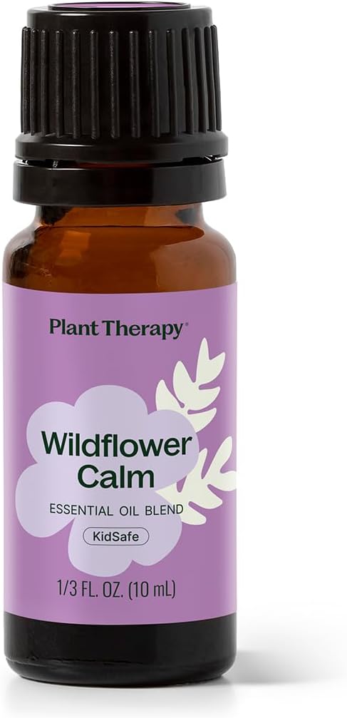 Plant Therapy Wildflower Calm Essential Oil Blend 10 mL (1/3 oz) Calms The Mind with Soft, Grounding Botanicals, Naturally Soothes Delicate or Irritated Skin, Encourages a Relaxing Atmosphere