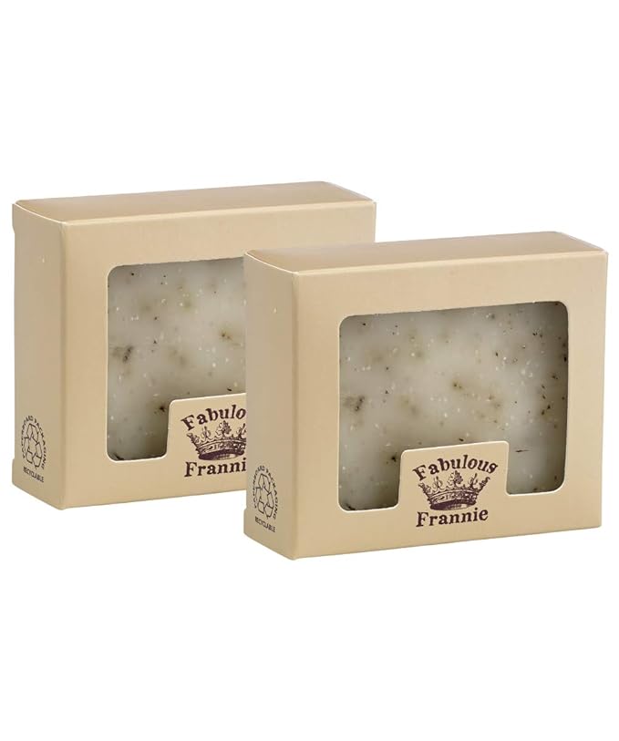 Fabulous Frannie Lavender Essential Oil Herbal Soap Gift Set each made with Lavender Pure Essential Oil 4 Ounce (Pack of 2)