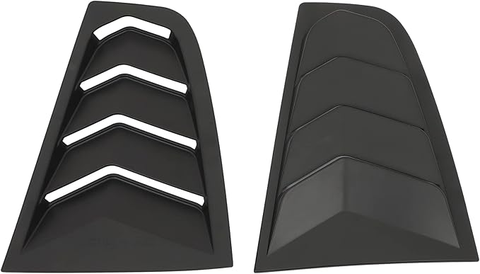 SCITOO Glossy Black Stickers Rear Window Louvers Body Kit Compatible with 2003-2008 for Nissan 350Z Racing Rear Quarter Window Louvers Splitter Chin Exterior Diffuser