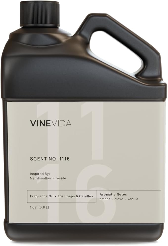 VINEVIDA [128oz] Marshmallow Fireside Fragrance Oil for Candle Making and Soap Making - Premium Candle Scents for Soy Candles