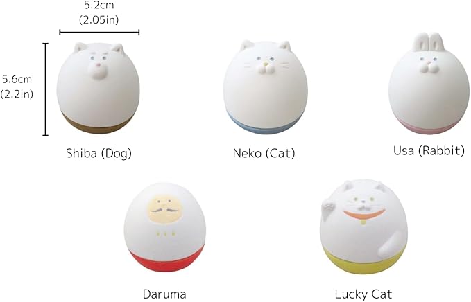 Stone Diffuser Swinging Animals Aromatherapy [Japan Import] Passive Diffuser for Essential Oil, Ceramic, Non-Electric, Room Decor, Gift (Daruma)