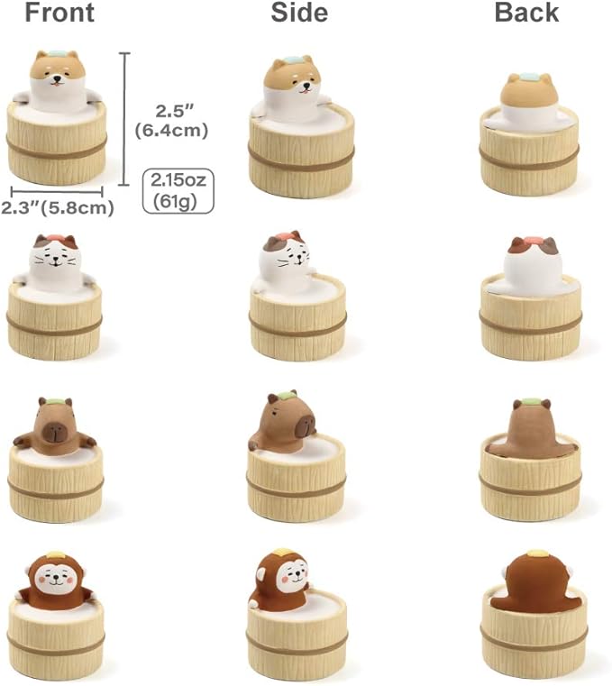 Aroma Ceramic Stone Diffuser [Japan Import] Aromatherapy Essential Oil Diffuser, Non Electric, Passive, Unique, Cute, Animal, Design for Women, Men, and Gifts (Bathing Capybara)