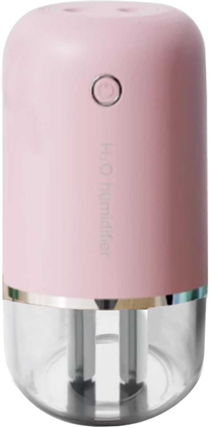 Cool Mist Humidifiers USB Desktop Humidifier with Night Light with 3 Mist Modes Low Energy Home Easy to Clean,for & Essential Oil Diffuser 360 Rotation Nozzle(Sakura Powder)