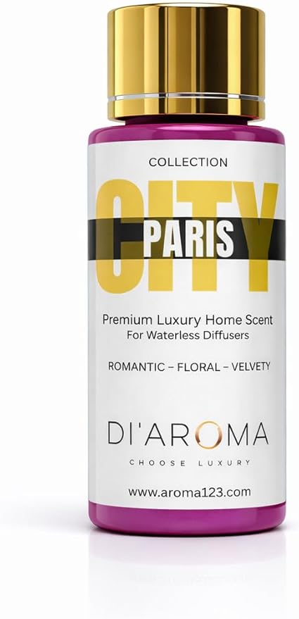 Di'Aroma Aroma Oil Blend Paris 60ml 2 Fl Oz– Premium Diffuser Oil for Home, Waterless & Essential Oil Diffusers, Long Lasting Home Fragrance, City Collection, Made in USA (2 Fl Oz, Paris)
