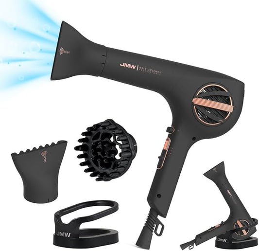 JMW M7502A-1800W Professional BLDC Motor Hair Dryer, Lightweight Fast Drying, Ionic Blow Dryer for Frizzy Hair, High Speed Salon Quality Hairdryer
