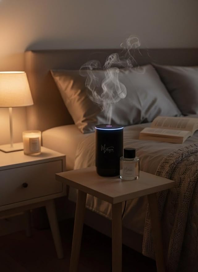 Mistique Smart Portable Waterless Car and Home Fragrance Oil Diffuser with LED Ceiling Lighting - Essential Oil Diffuser, Car Air Freshener & Single Room Home air Freshner JK-577 Fragrance
