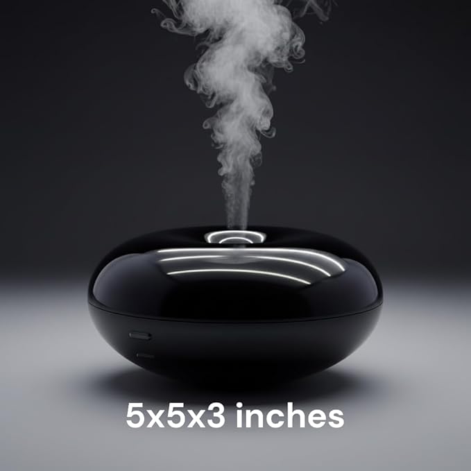 Black Mizu(Water) Sleek Design Essential Oil Ultrasonic Diffuser Timer LED Light Aromatherapy