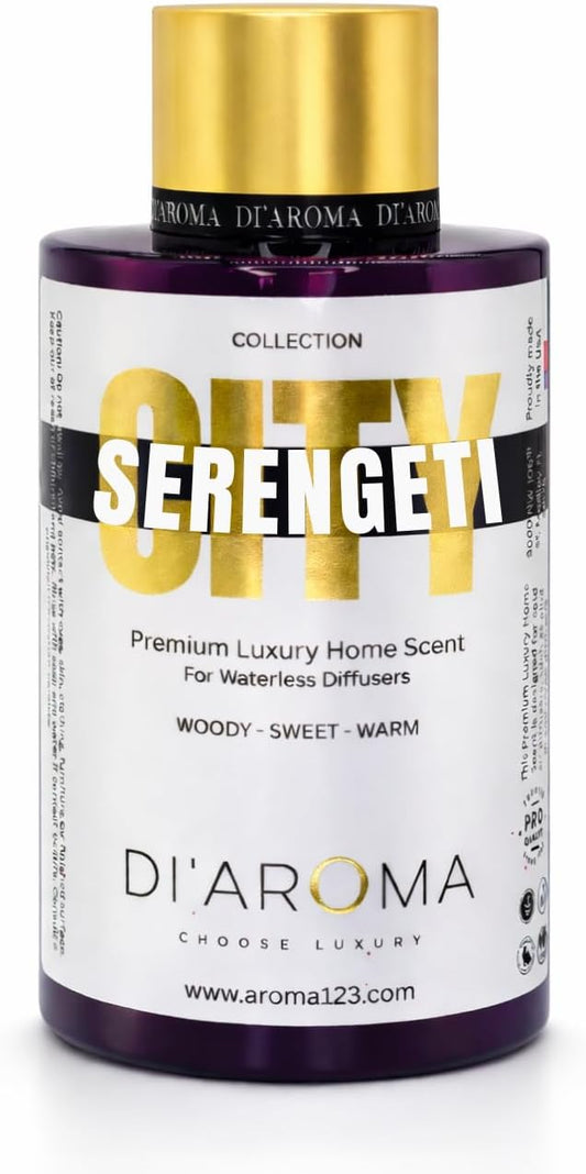 Di'Aroma Serengeti Aroma Oil Blend 120ml – Premium Diffuser Oil for Home, Waterless & Essential Oil Diffusers, Long Lasting Home Fragrance, City Collection, Made in USA (120ml, Serengeti)