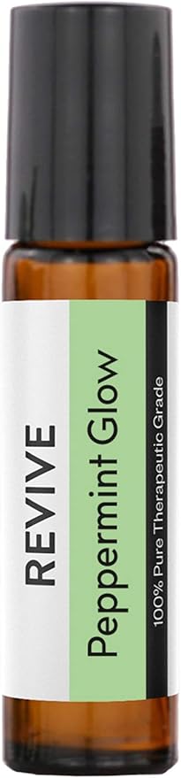 Peppermint Glow Roll-On by Revive Essential Oils - 100% Pure Therapeutic Grade, for Diffuser, Humidifier, Massage, Aromatherapy, Skin & Hair Care