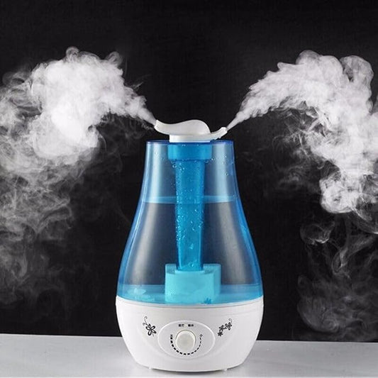 Cool Mist Ultrasonic Air Humidifier Adjustable Diffuser for Bedroom (Blue)