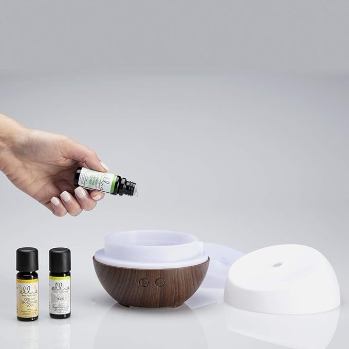 Ellia Essential Oil Set, Breath Deep, with Peppermint, Open Up Blends and Fight It Blends. 3 Pack Essential Oil Kit to Help Ease Breathing. 10ml Each, by Homedics