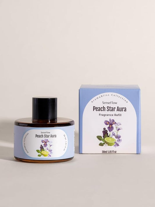 Essential Oil Refill 1.02oz/30ml for SF101/SF101S Waterless Aromatherapy Diffuser, Covers 1000 Sq Ft, 120-Day Natural Scent 1 Pack,Peach Star Aura