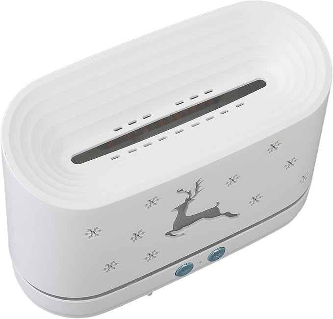 Flame Pattern Air Diffuser Humidifier, Large 300ml Capacity Quiet Mist Maker with Dual Spray Modes, Flame Effect Essential Oil Diffuser for Home Office Bedroom
