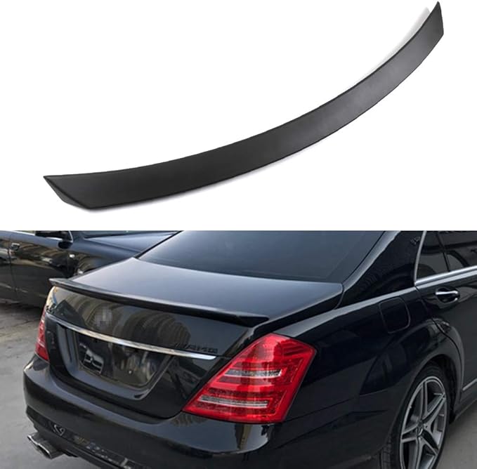 SCITOO 1PC Spoiler Wing 2007-2013 for Mercedes Benz W221 S550 S600 S65 S63 Accessories Matte Black Rear Trunk Spoiler Wing