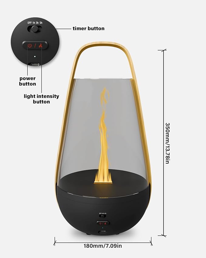 Essential Oil Diffuser, for Women Men Dad Teacher, Oil Diffuser with 3 Level, Cool Mist Diffusers for Home, Safe Flame Aromatherapy Diffuser with Auto Off Function