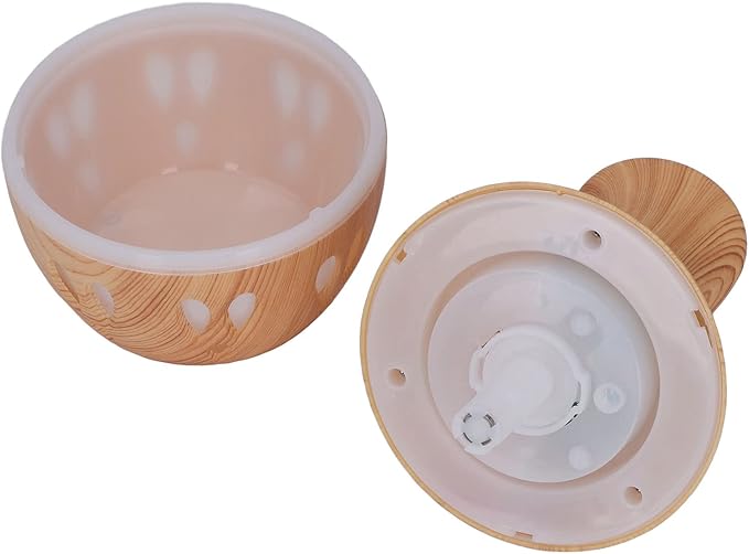 Jeanoko 300ml Essential Oil Diffuser, Wood Grain Aromatherapy Diffuser 7 Colors LED Low Noise Mist Humidifier USB Powered for Home Bedroom Study Room Office Car
