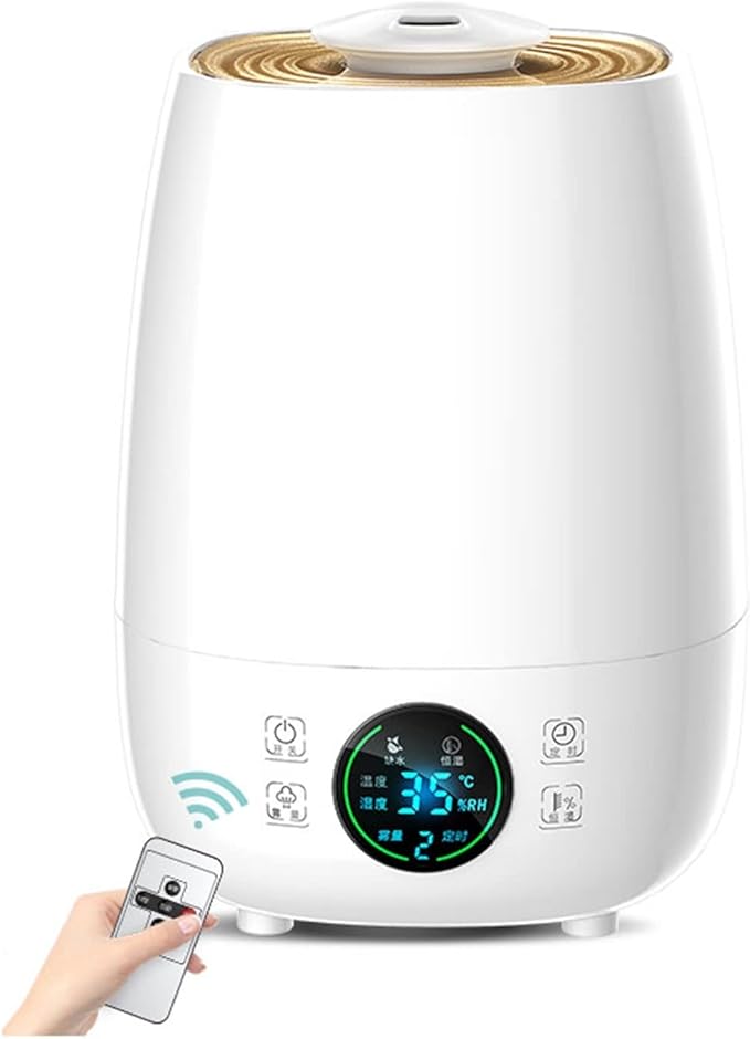 3.5L Mute Bedroom Humidifier Top Fill Oil Diffuser, Intelligent Constant Humidity Timing Humidifier with Adjustable 360° Rotation Nozzle, Auto Shut-Off Mist Humidifier