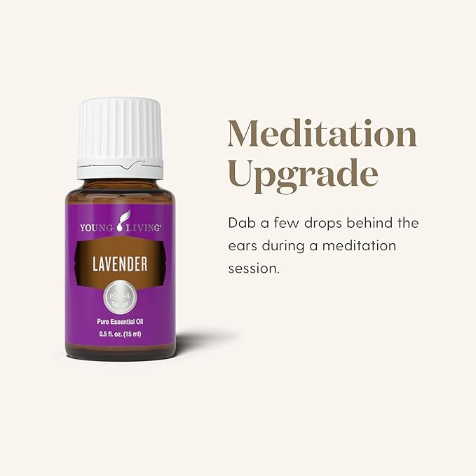 Young Living Lavender Essential Oil | 15 ml | Soothing & Relaxing Aroma for Massage, Aromatherapy, & Skin Care | Calms the Mind & Enhances Relaxation | Authentic Fragrance for Perfume