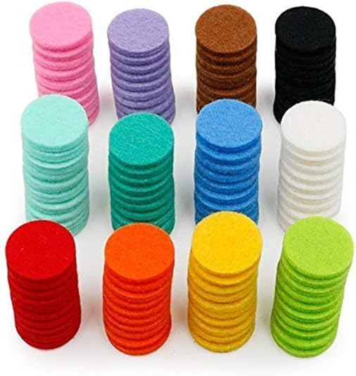 120 Pcs Colour Essential Oil Diffuser Locket Necklace Refill Pads/Aromatherapy Diffuser Necklace Replacement Pads/Thickened/Washable/Highly Absorbent for Aroma Diffuser Pendant Aromatherapy Diffusers