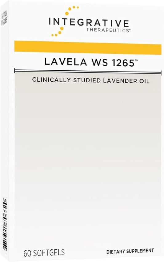 Integrative Therapeutics Lavela WS 1265 - Silexan Supplement for Sleep & Stress Support* - Lavender Essential Oil - 60 Softgels (60 Servings)