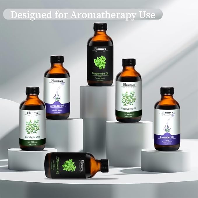 Peppermint Essential Oil, 4Fl.Oz (118ML) 100% Pure&Natural Oils for Aromatherapy Diffusers, Humidifiers,DIY Candle and Soap Making, Gift,Plant Scent,Spring Gifts(Peppermint)