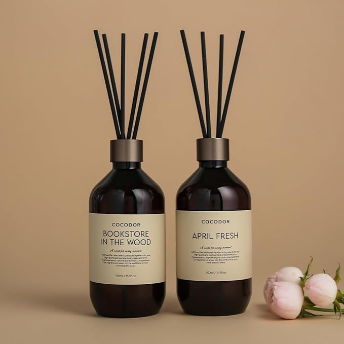 COCODOR Premium Reed Diffuser/Flower Garden /16.9oz /1 Pack/Large Capacity Fragrance Scent Oil Stick Diffuser Set for Bedroom Bathroom Home Décor