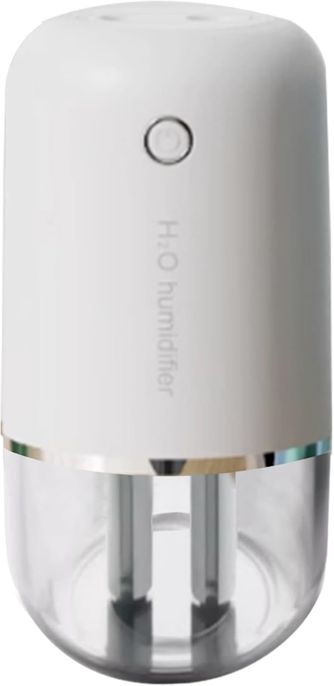 Cool Mist Humidifiers USB Desktop Humidifier with Night Light with 3 Mist Modes Low Energy Home Easy to Clean,for & Essential Oil Diffuser 360 Rotation Nozzle(Snowflake White)
