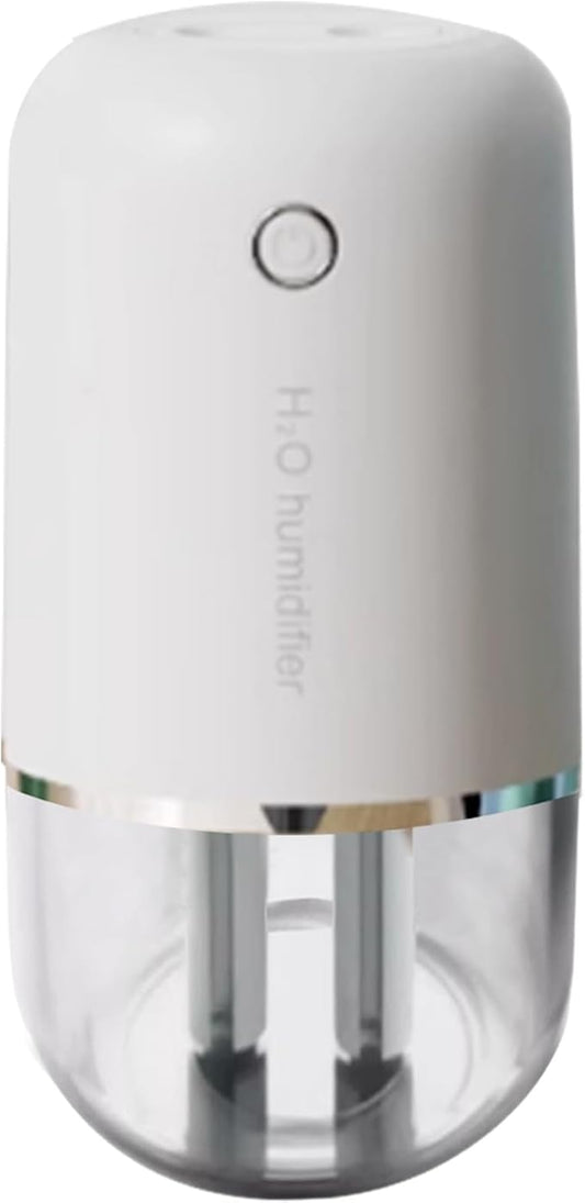 Cool Mist Humidifiers USB Desktop Humidifier with Night Light with 3 Mist Modes Low Energy Home Easy to Clean,for & Essential Oil Diffuser 360 Rotation Nozzle(Snowflake White)