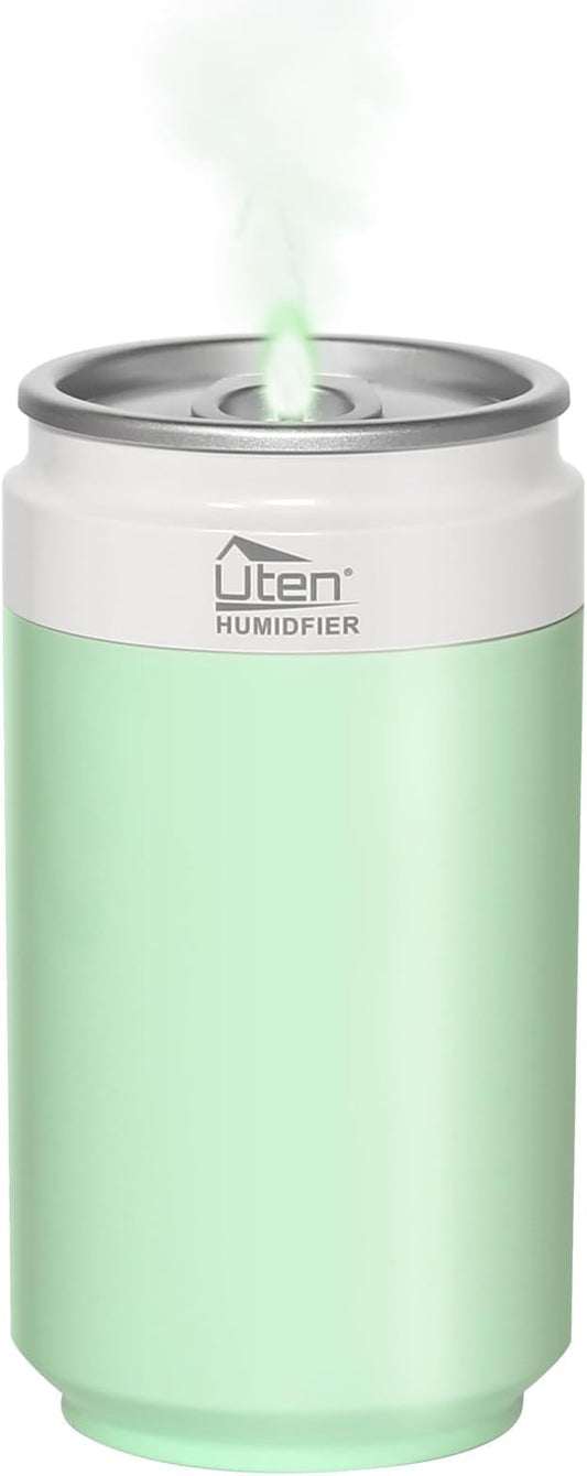 Humidifiers, Humidifier for Bedroom, Can Air Humidifier, Humidifiers for Home and Plants, USB Powered And Battery Powered Portable for Home Office Car Outdoor, 2 Mist Modes, Night Light, Auto-Off