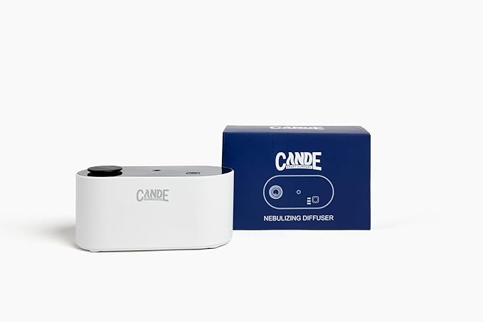 CE CRAFT Waterless Travel Diffuser Gift Set - Rechargeable Diffuser for Aromatherapy - Includes 3 Fragrance Oils - Fragrance Dispenser for Office and Home - Clean, White