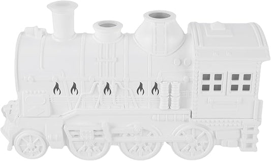 Diydeg Train Humidifier, Retro Train Shaped Essential Oil Diffuser With Night Light Dual Spray Modes 300Ml Cool Mist Humidifier For Home Decor Bedroom Desk (White)