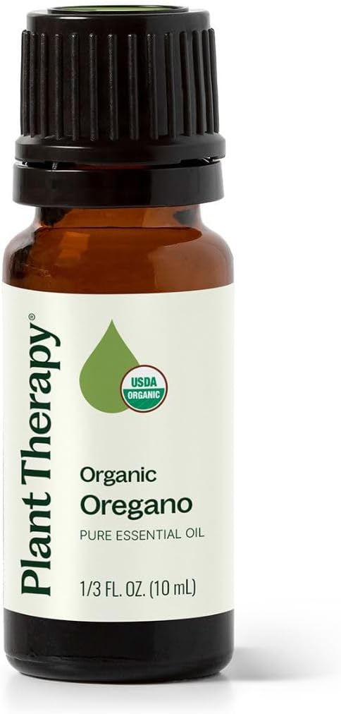 Plant Therapy Organic Oregano Essential Oil, 10 mL (1/3 oz), 100% Pure and Undiluted, USDA Certified Organic, Great for Diffusing and Relaxing Tight Muscles