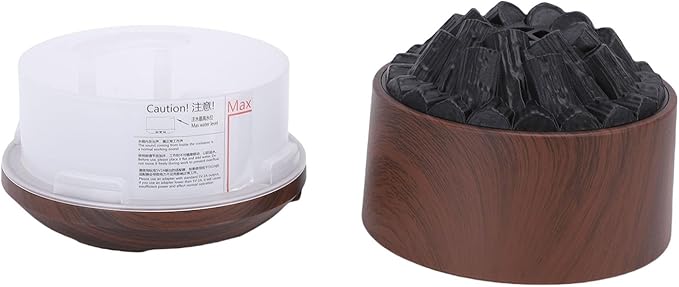 Zerodis Diffusers for Essential Oils Diffusers Powered Mini Humidifier with Mystical/Fantasy Effect Dual Mist Modes and Super Quiet Operation Under 35dB for Home Bedroom Office (Dark Wood Grain)