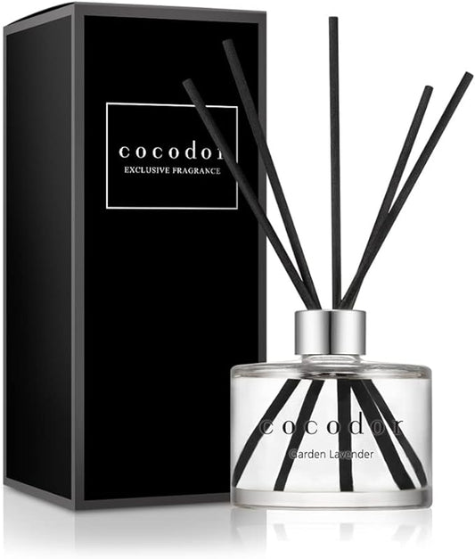 COCODOR Signature Reed Diffuser Set/Garden Lavender / 6.7oz /1 Pack/Home Fragrance Diffuser, Oil Scent Diffuser for Bathroom Shelf Decor