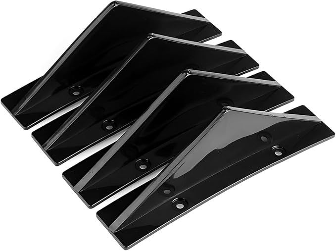 4pcs Car Rear Lower Bumper Wing Lip Diffuser, Anti-Crash Accessories Spoiler Shark Fin Protector, Rear Bumper Splitter Lip Wing with Screw, Universal Auto Decoration for Car SUV Truck